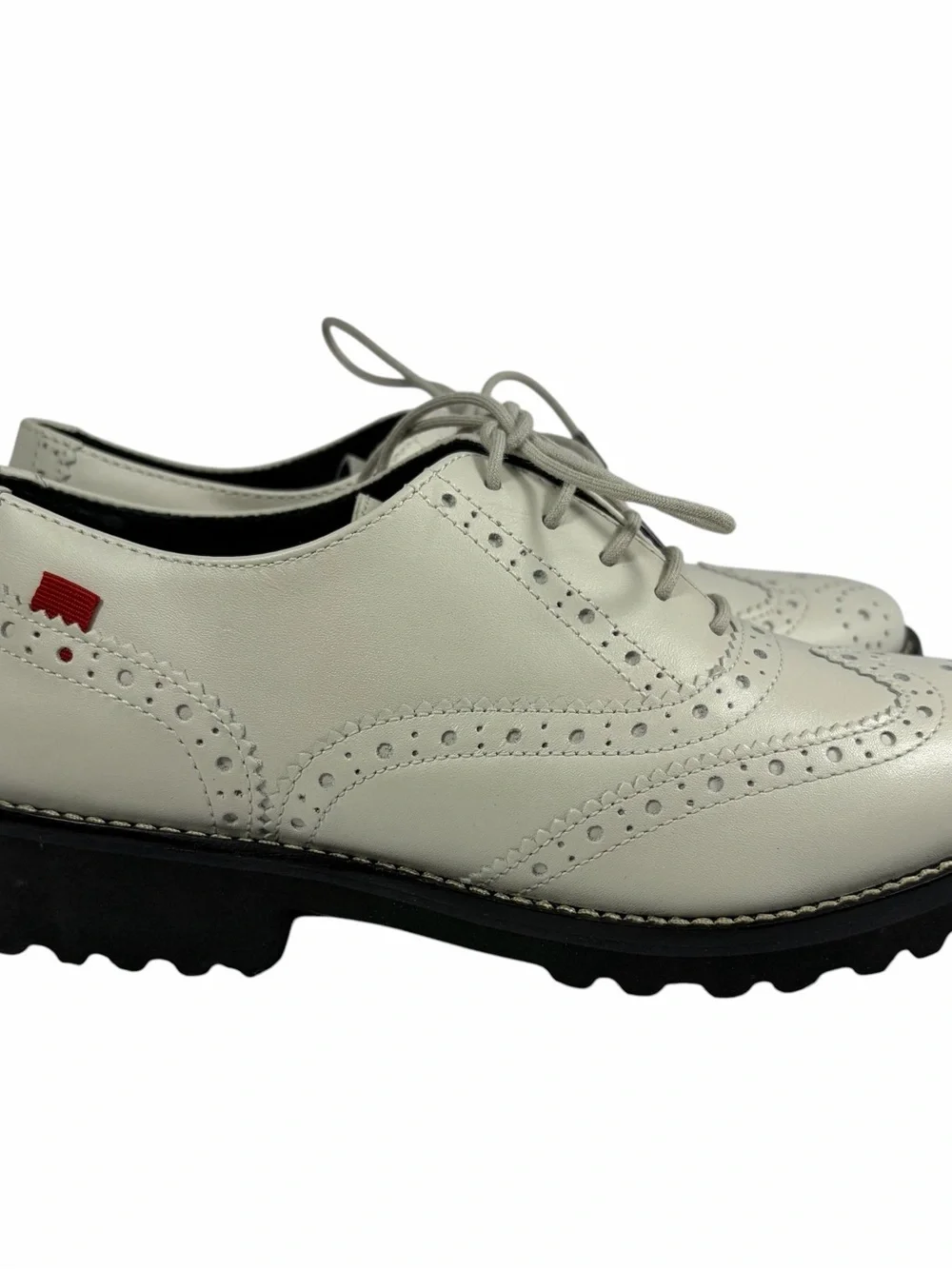 NWOB Marc Joseph pale grey Wingtip Brogue Oxfords with lugg soles. Size 6.5